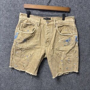 purple brand denim brown shorts size 34